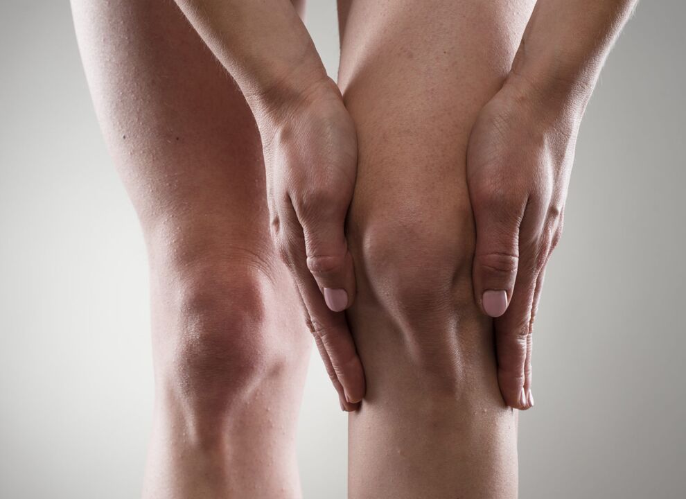 Остеоартрит на колянната става, проявяващ се като болка и скованост